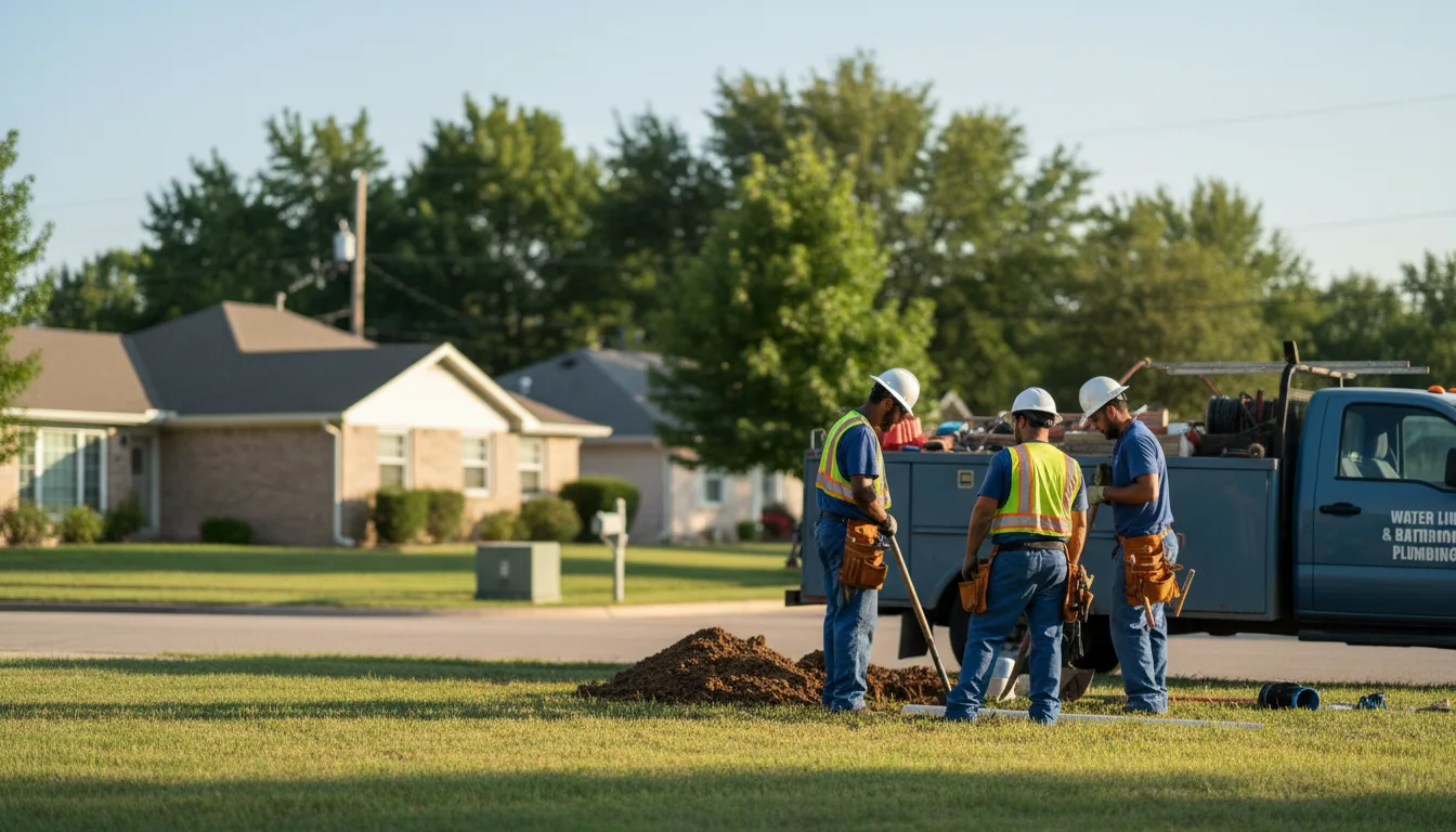 Residential water line and bathroom plumbing service in Alta, IA